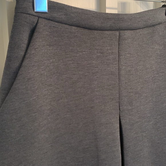NWOT Ponte knit charcoal heather grey A-line skirt - Picture 2 of 7